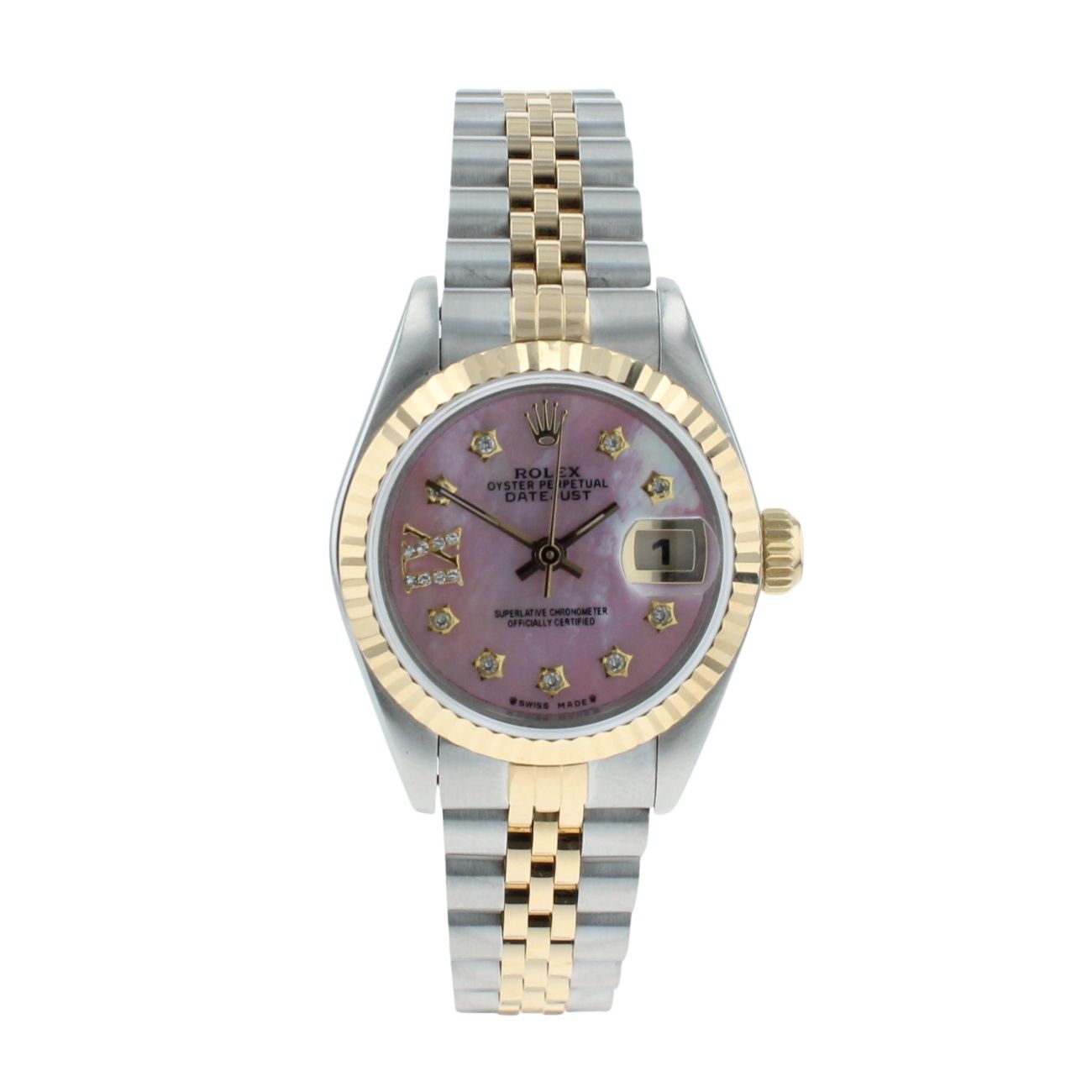 Rolex Custom Datejust Pre Owned Watch Ref 69173