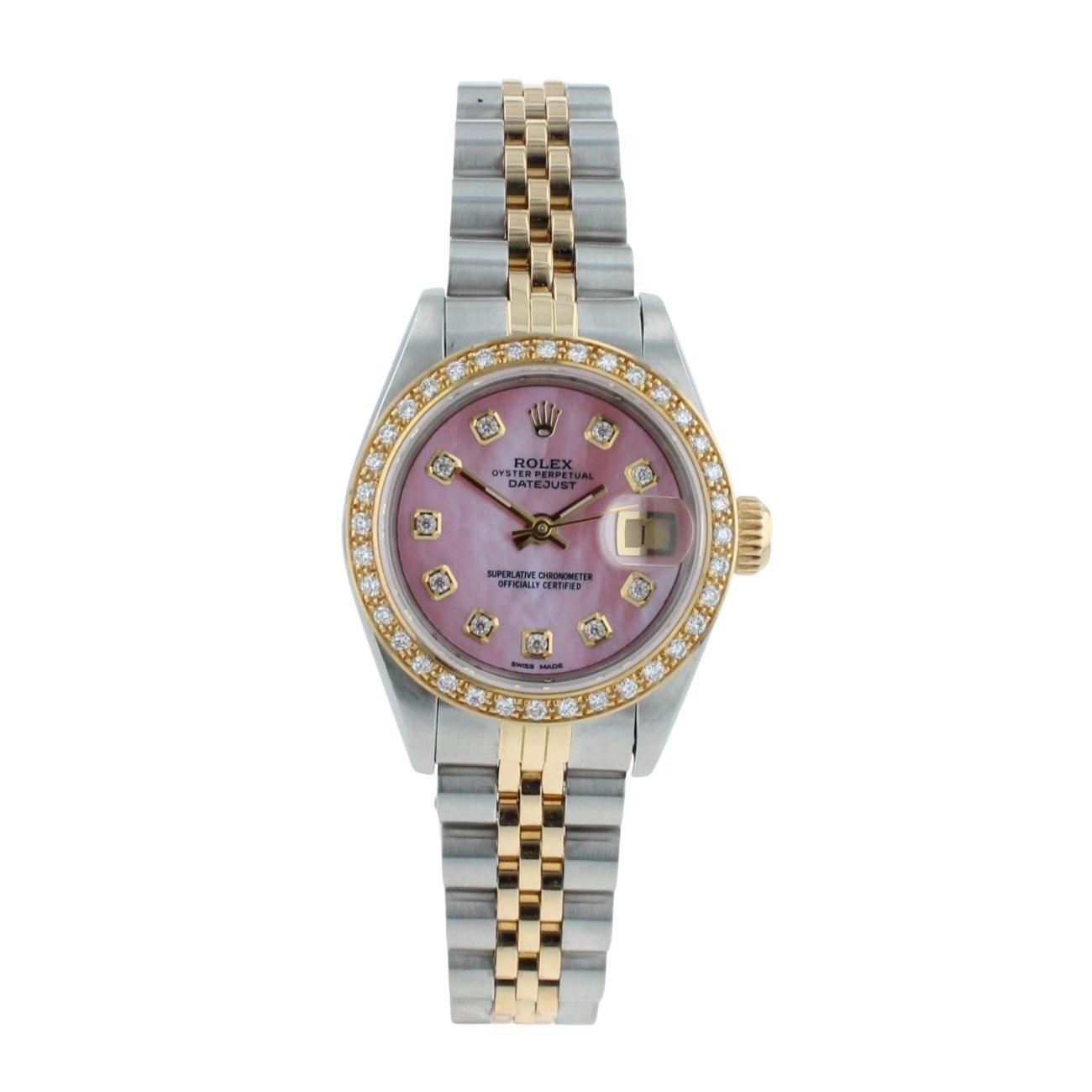 Rolex Custom Datejust Pre Owned Watch Ref 69173