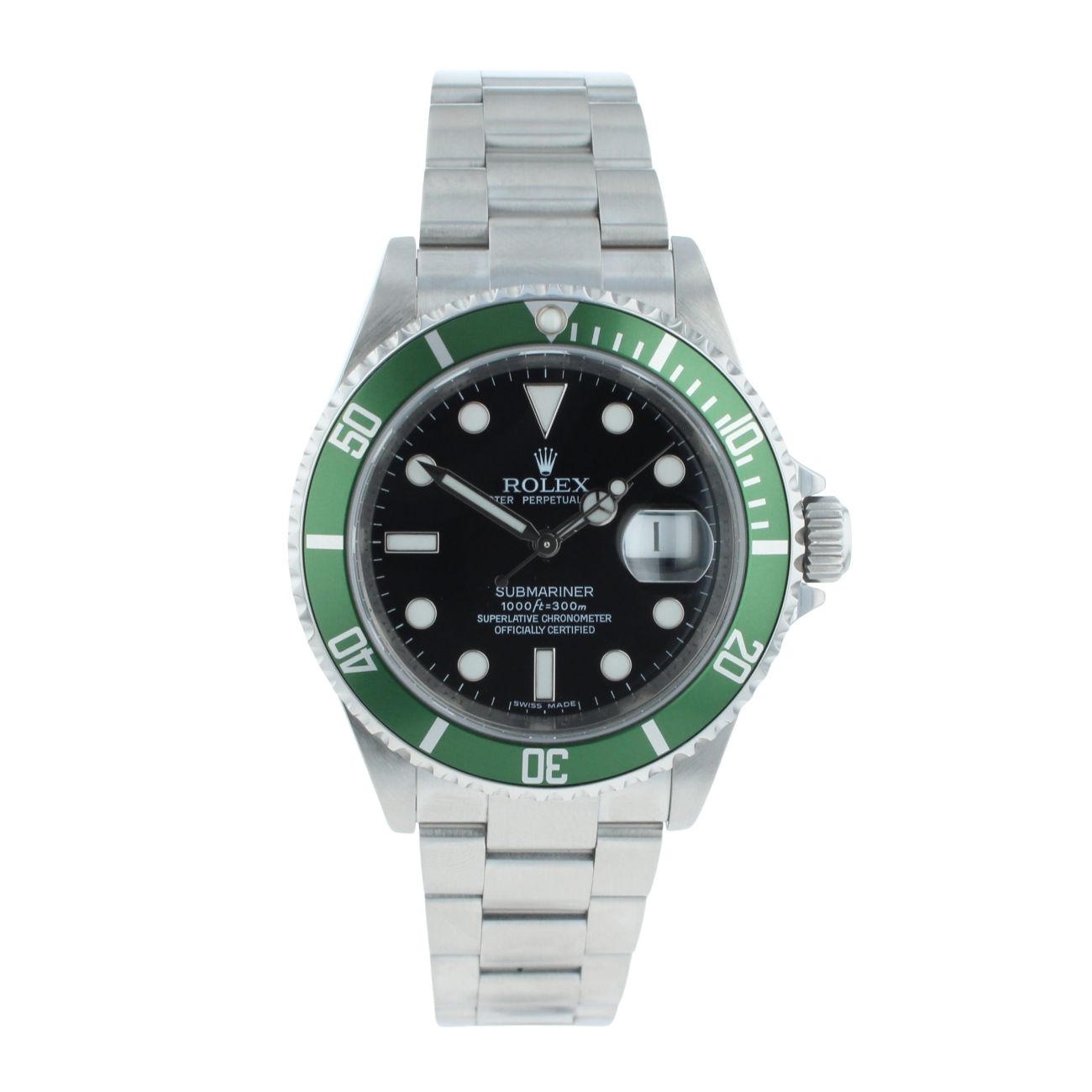 Rolex Submariner 'Kermit' Pre Owned Watch Ref 16610LV