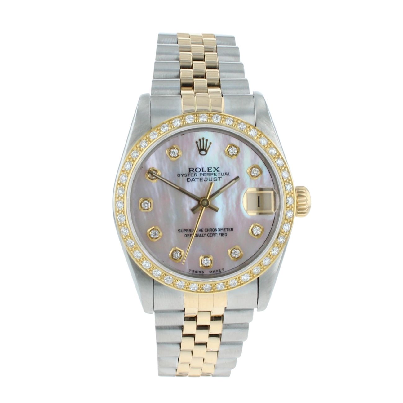 Rolex Custom Datejust Pre Owned Watch Ref 68273