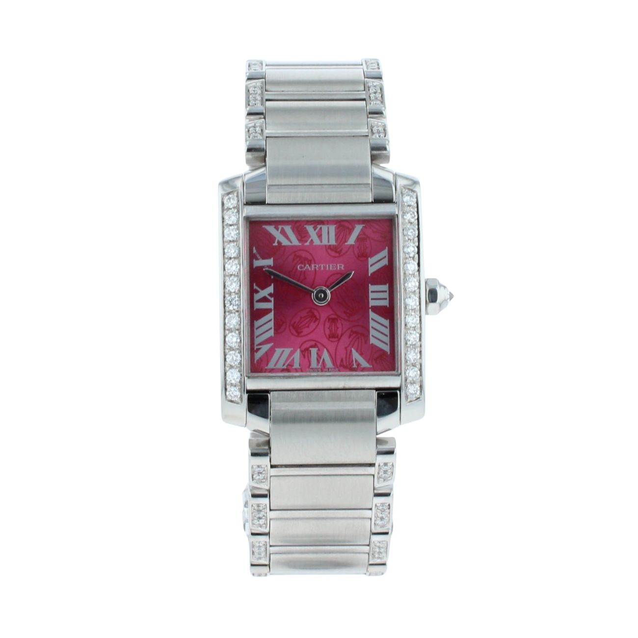 Cartier Custom Tank Francaise Pre Owned Watch Ref 2384