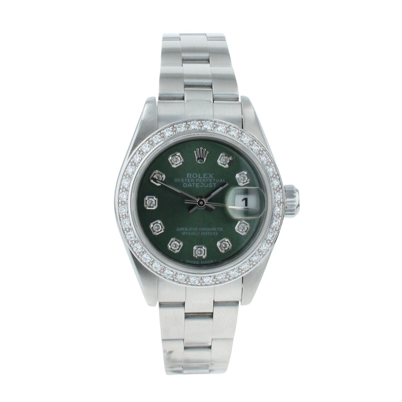 Rolex Custom Oyster Perpetual Date Pre Owned Watch Ref 79160