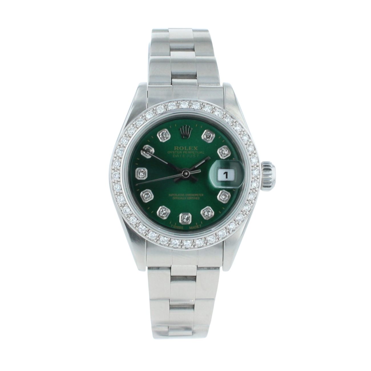 Rolex Custom Oyster Perpetual Date Pre Owned Watch Ref 79160