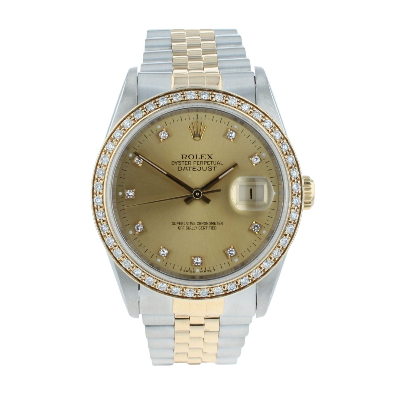Rolex Custom Datejust Pre Owned Watch Ref 16233