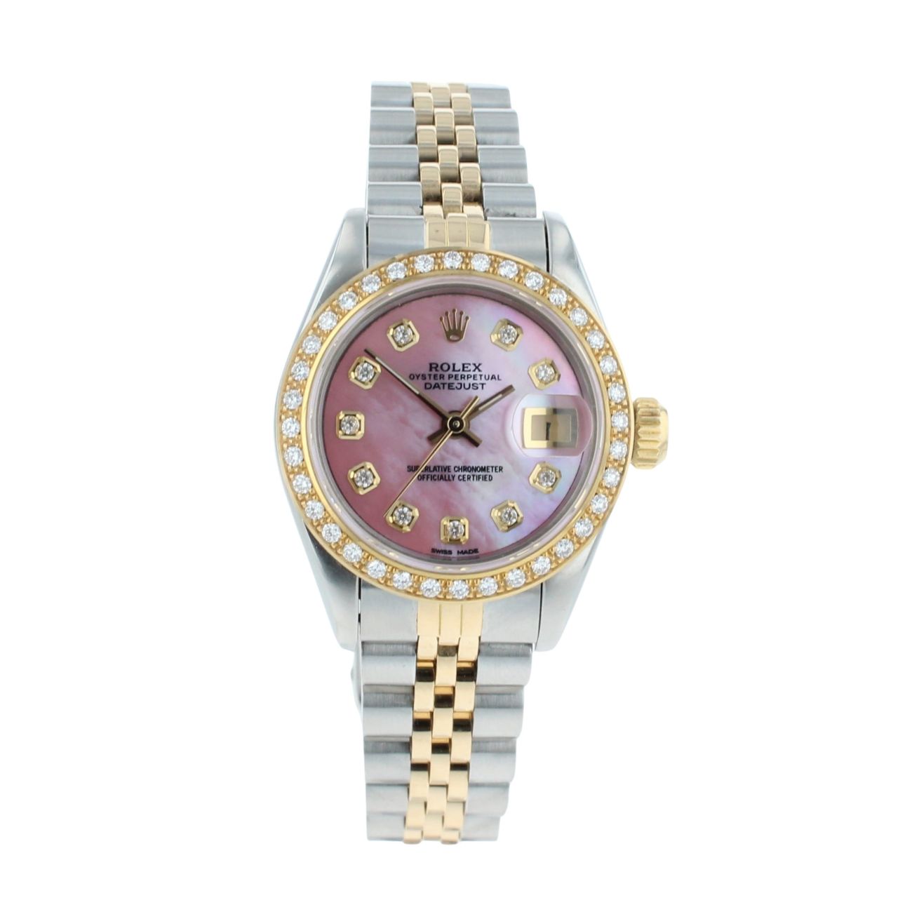 Rolex Custom Datejust Pre Owned Watch Ref 69173