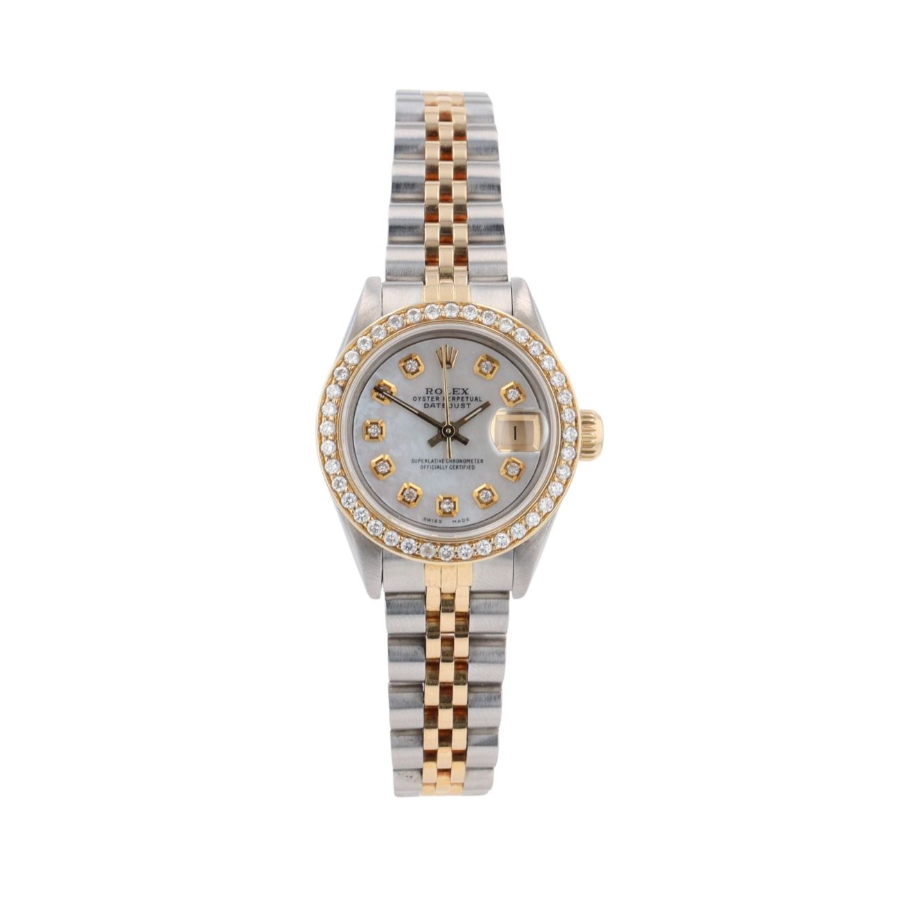 Rolex Custom Datejust Pre Owned Watch Ref 69173