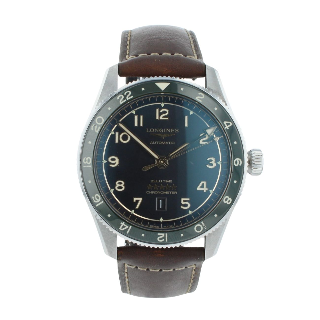 Longines Spirit Zulu Time Pre Owned Watch Ref L3.812.4