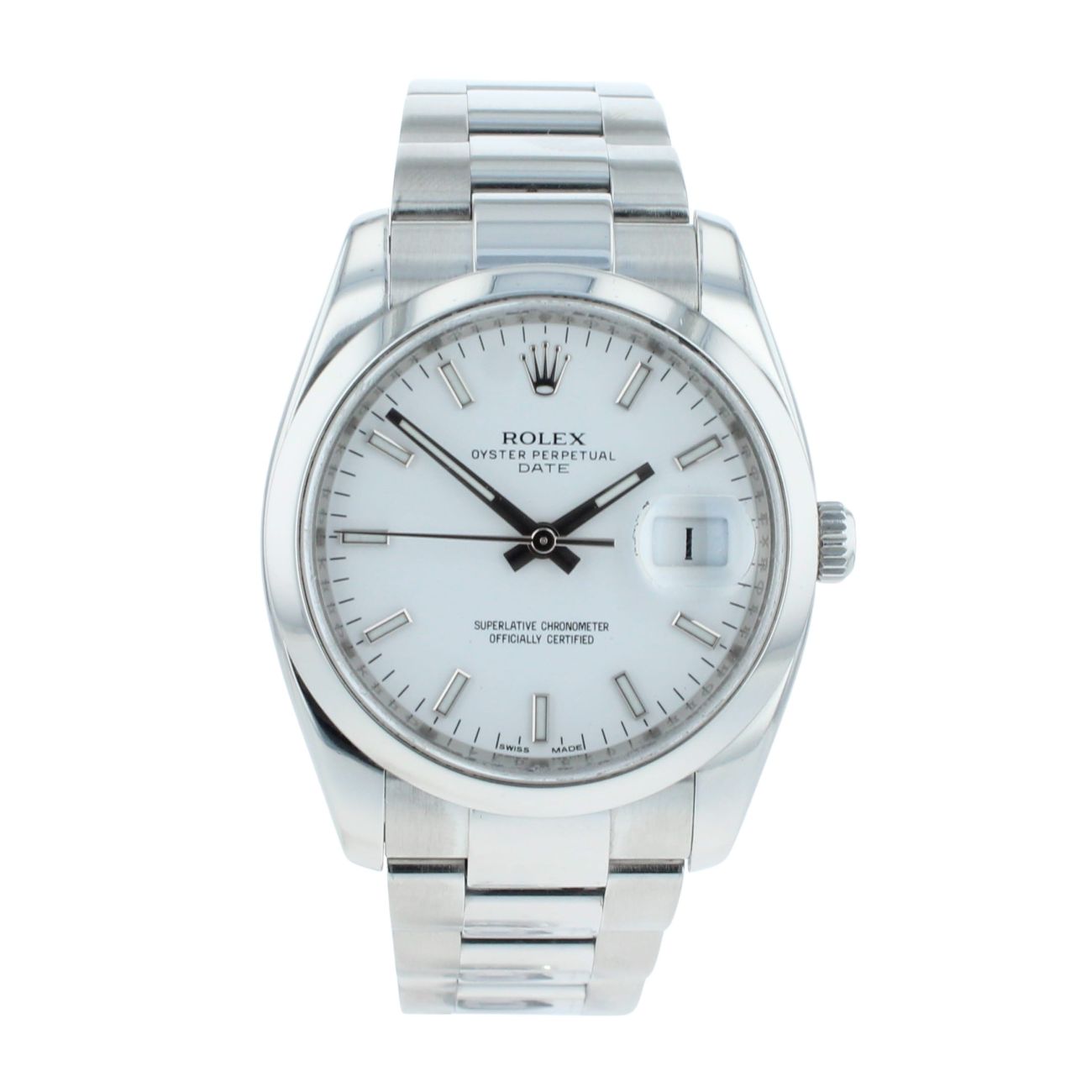 Rolex Oyster Perpetual Date Pre Owned Watch Ref 115200