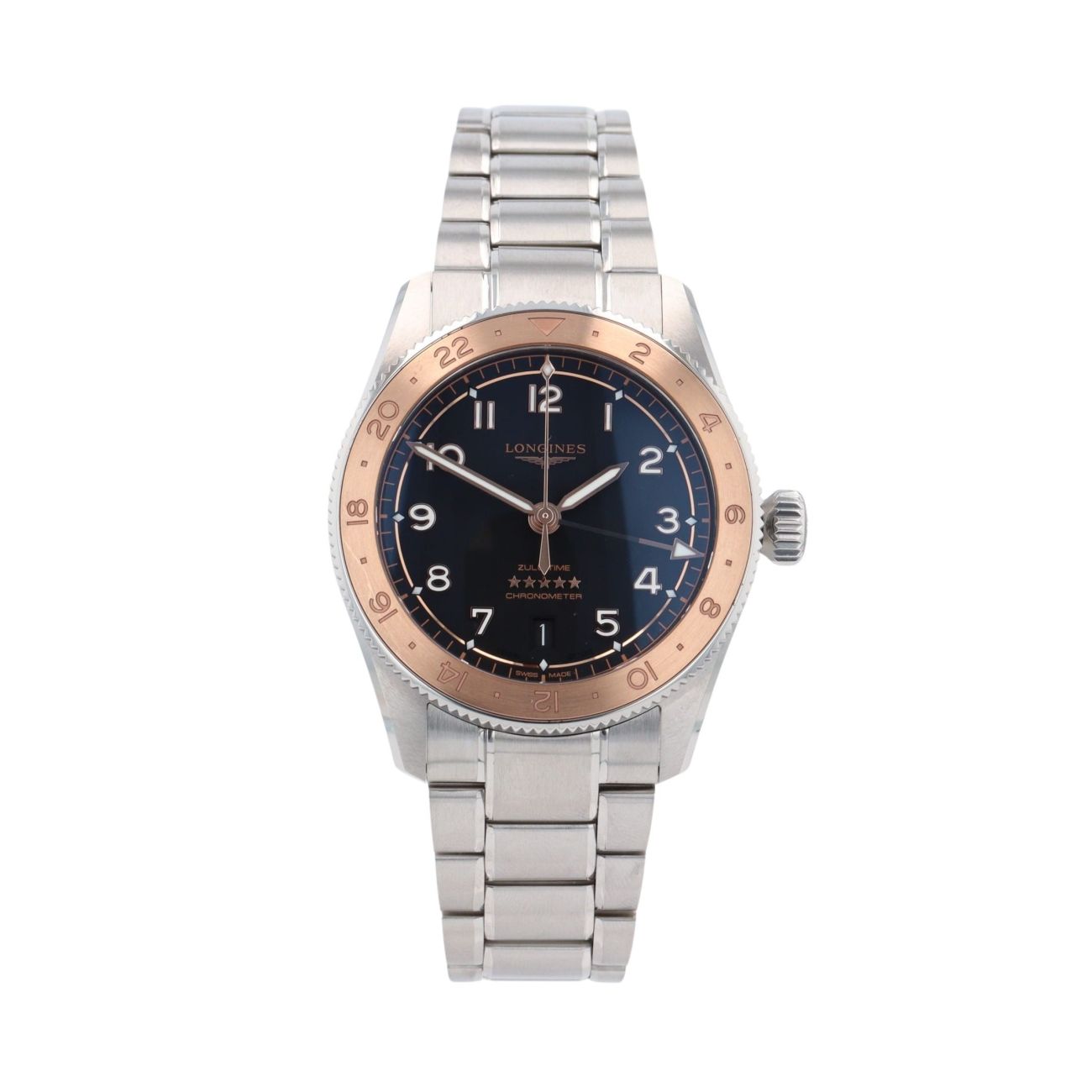 Longines Spirit Zulu Time pre Owned Watch Ref L3.803.5