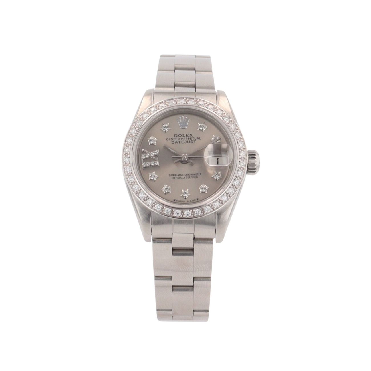 Rolex Custom Oyster Perpetual Date Pre Owned Watch Ref 69160