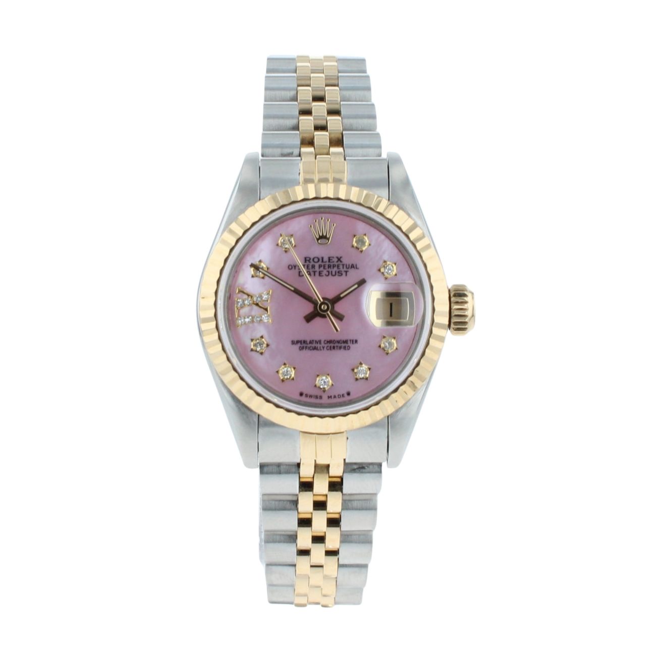 Rolex Custom Datejust Pre Owned Watch Ref 69173
