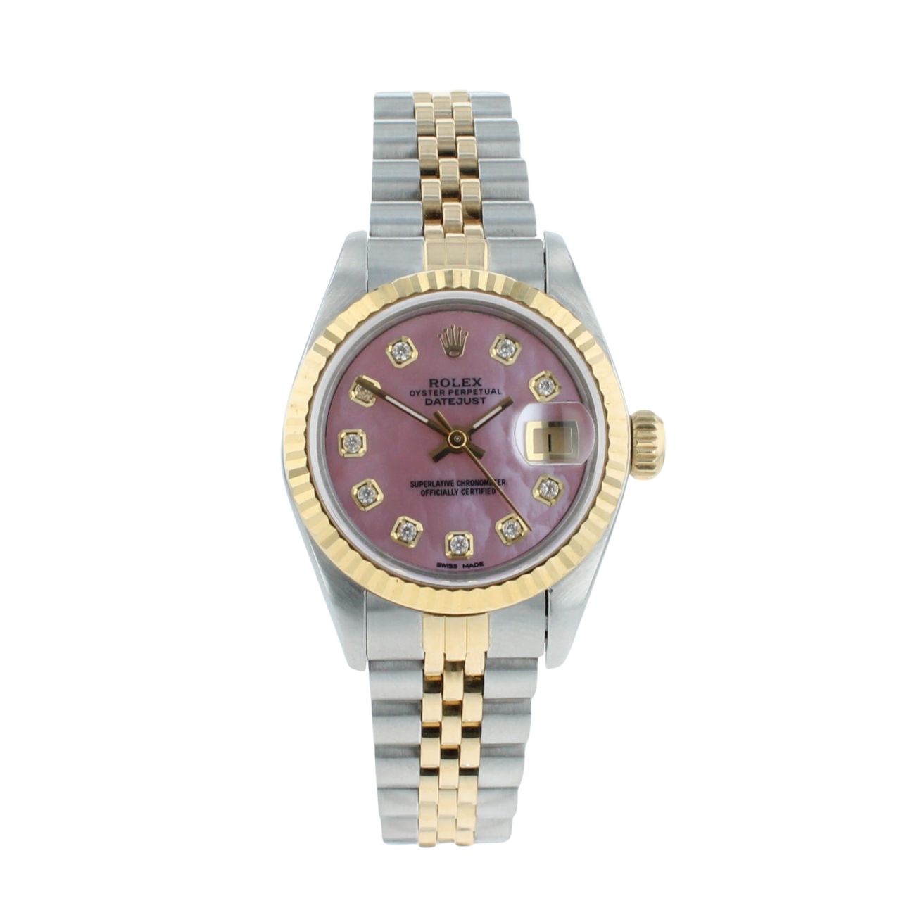 Rolex Custom Datejust Pre Owned Watch Ref 69173
