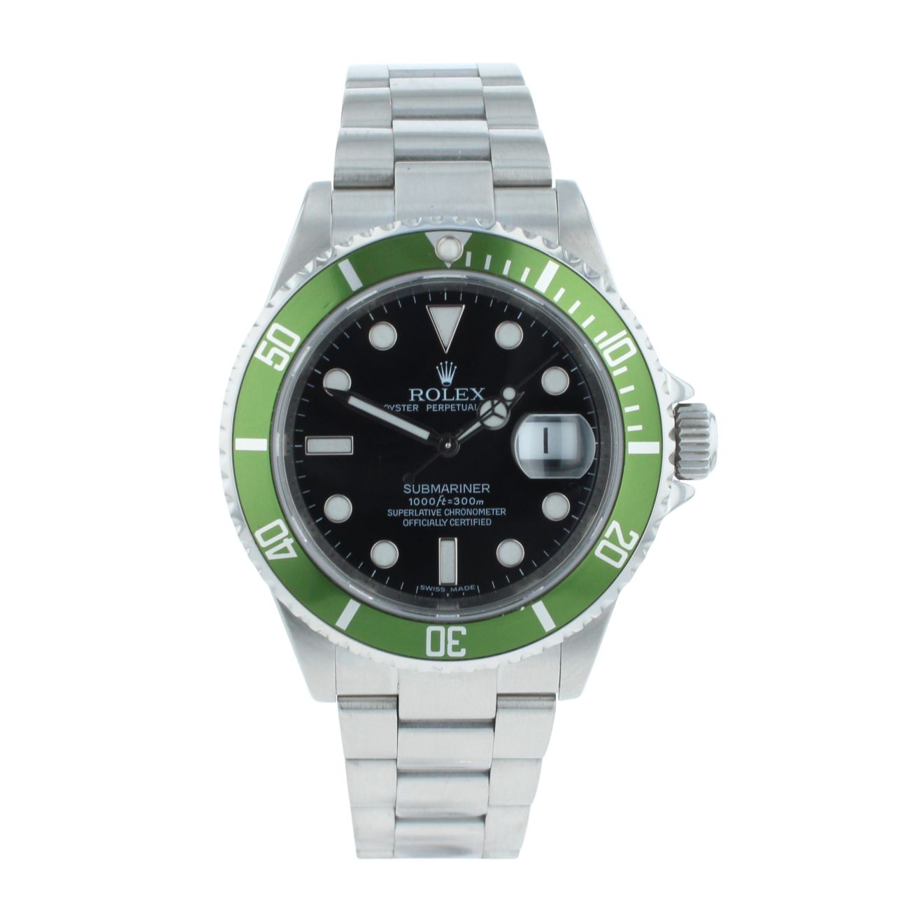 Rolex Submariner 'Kermit' Pre Owned Watch Ref 16610LV