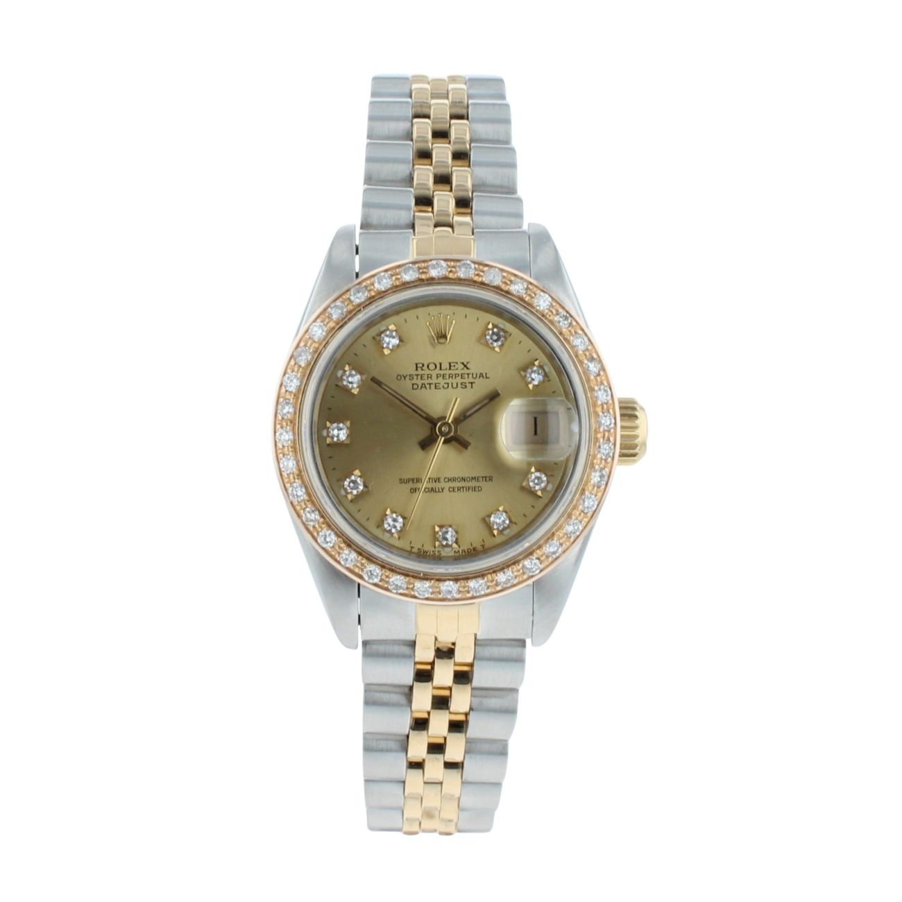 Rolex Custom Datejust Pre Owned Watch Ref 69173