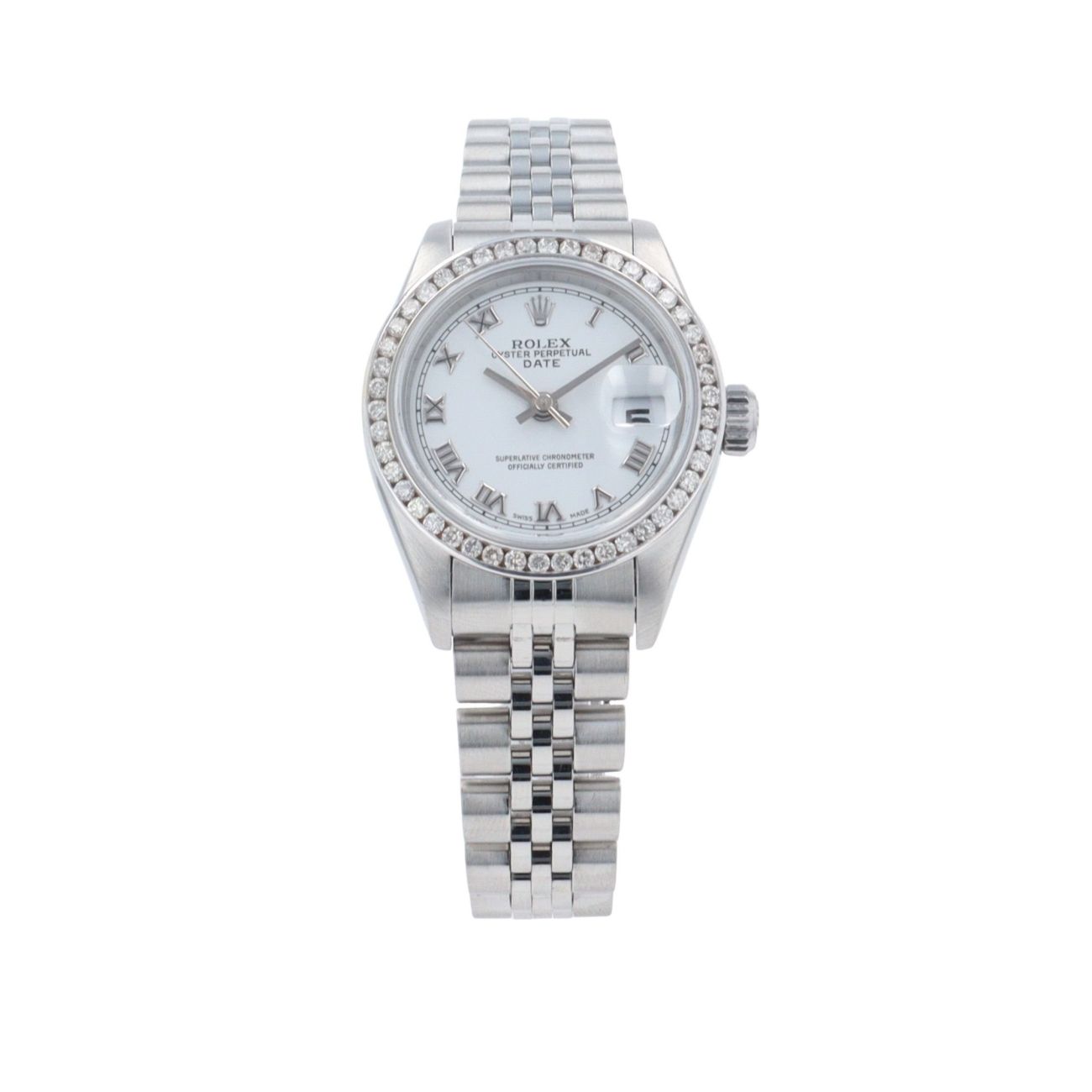 Rolex Custom Oyster Perpetual Date Pre Owned Watch Ref 69174