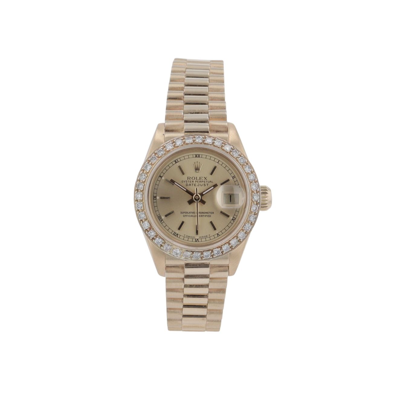 Rolex Custom Datejust Pre Owned Watch Ref 6917