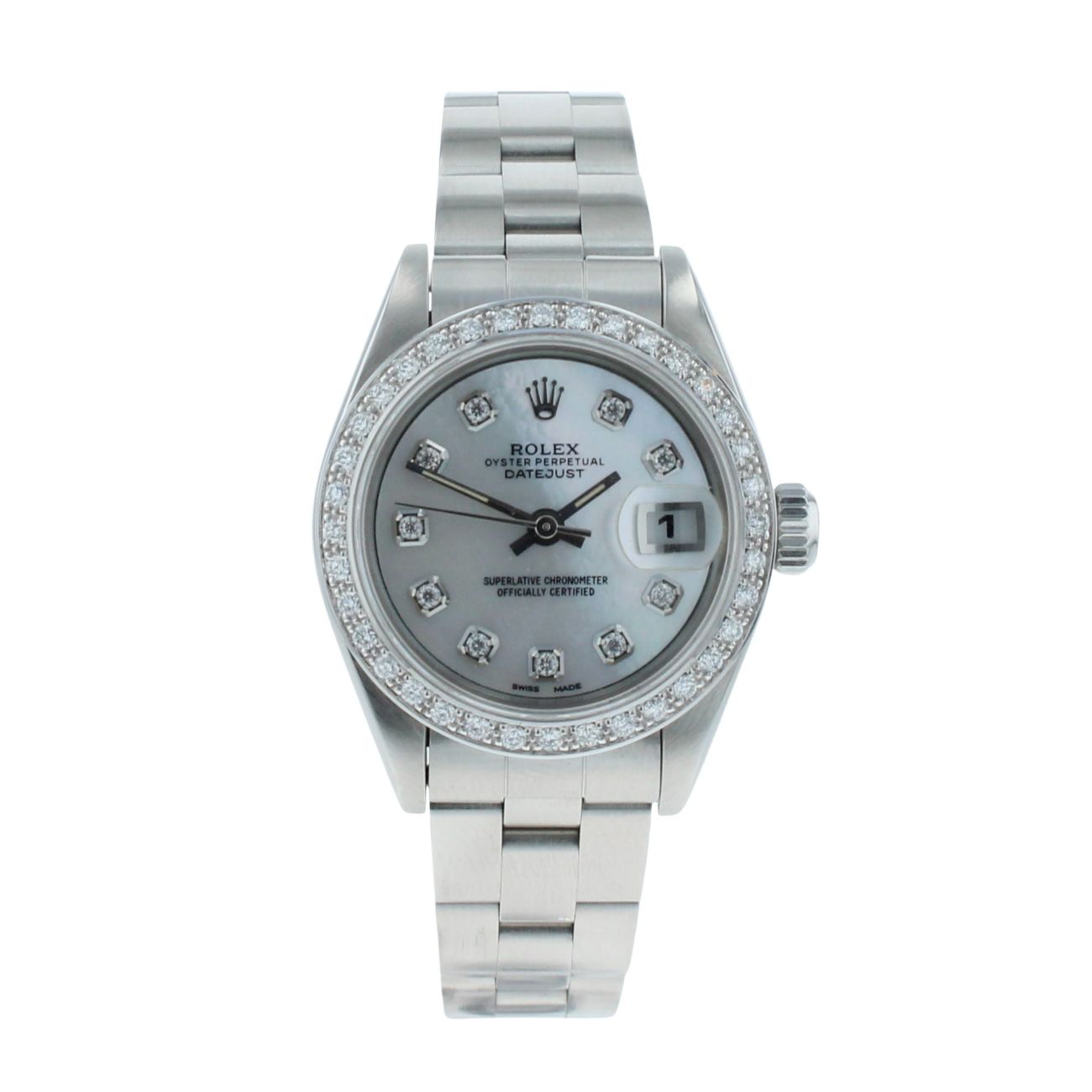 Rolex Custom Oyster Perpetual Date Pre Owned Watch Ref 69160