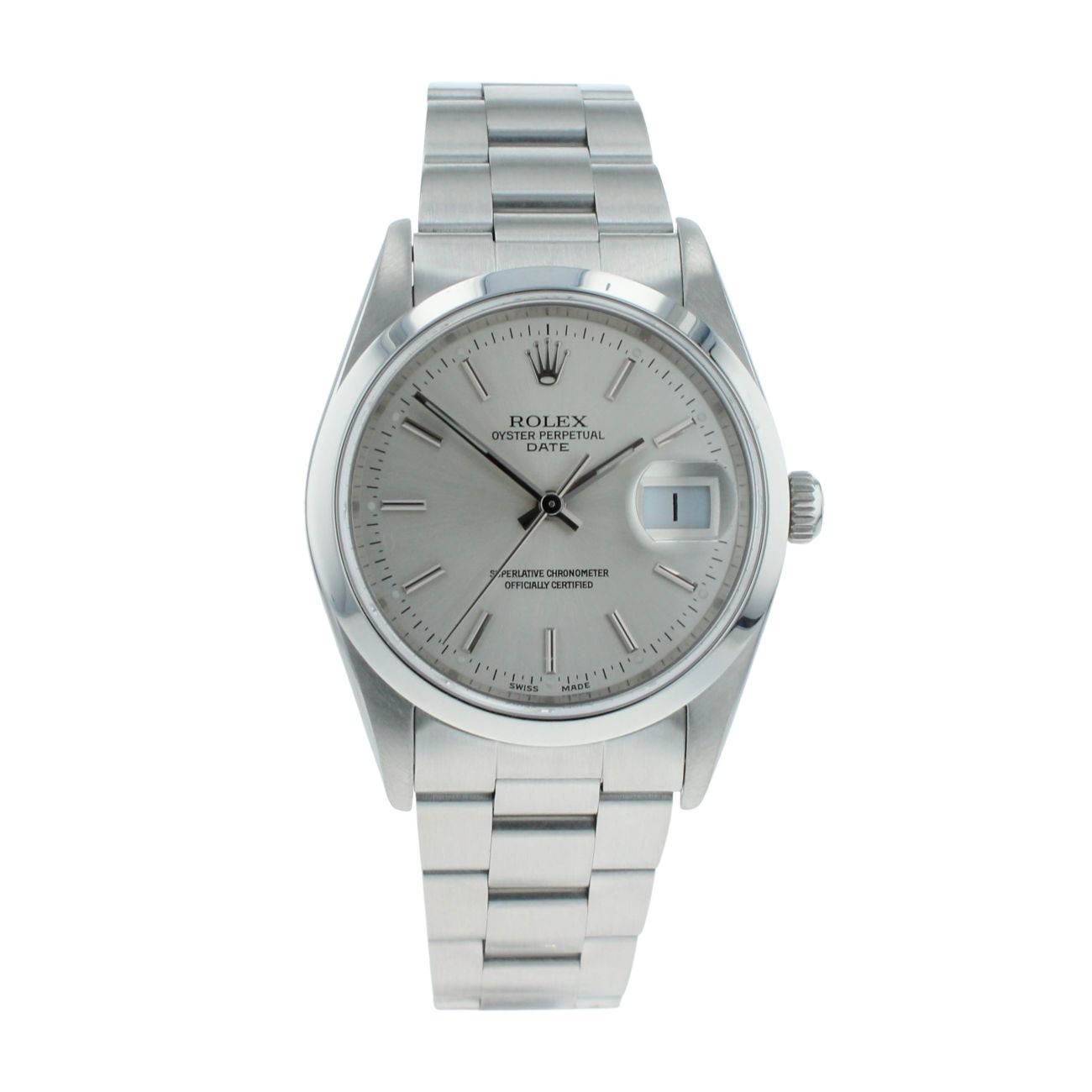 Rolex Oyster Perpetual Date Pre Owned Watch Ref 15200