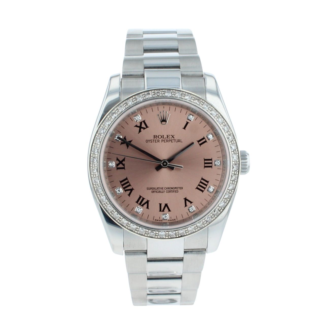 Rolex Custom Oyster Perpetual Pre Owned Watch Ref 116034