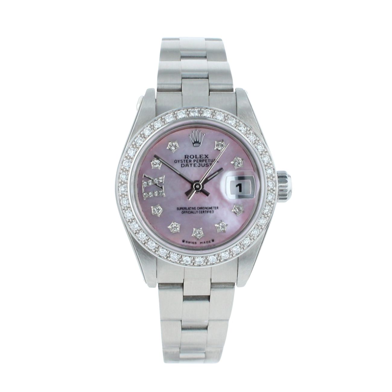 Rolex Custom Oyster Perpetual Date Pre Owned Watch Ref 79160