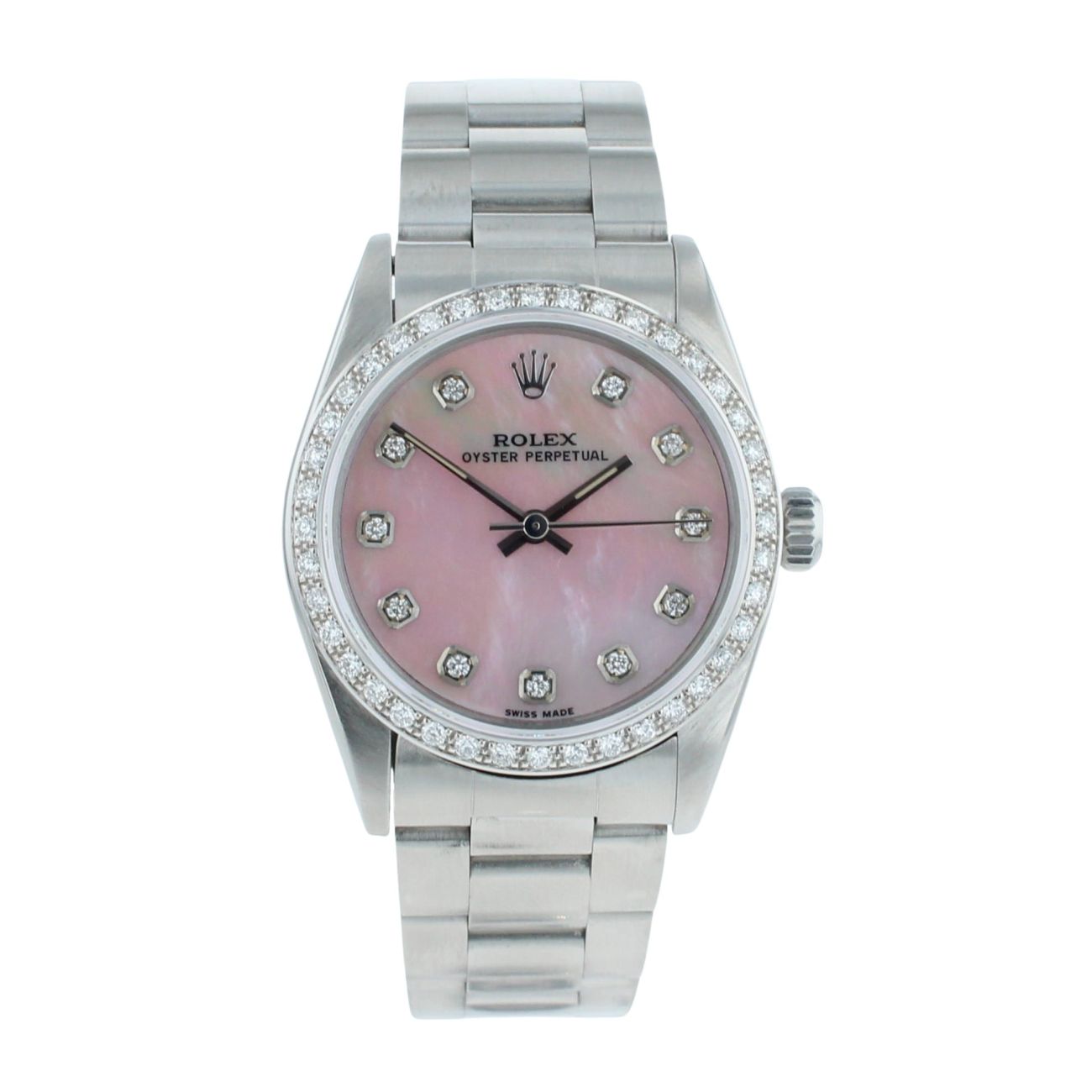 Rolex Custom Oyster Perpetual Pre Owned Watch Ref 67480
