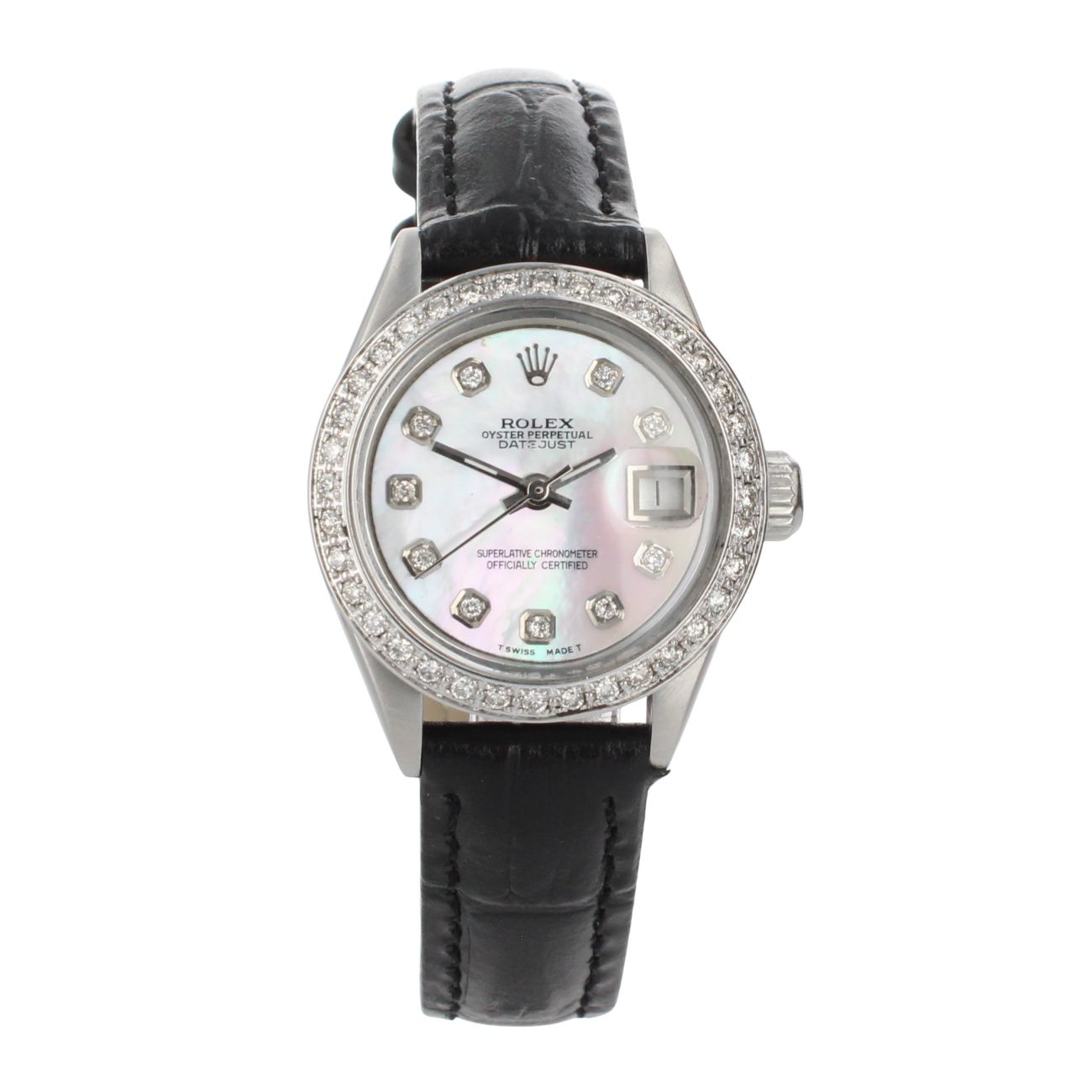 Rolex Custom Datejust Pre Owned Watch Ref 6917