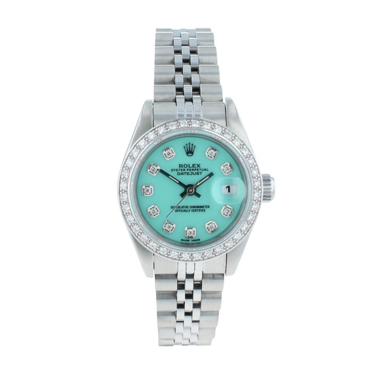 Rolex Custom Datejust Pre Owned Watch Ref 69174