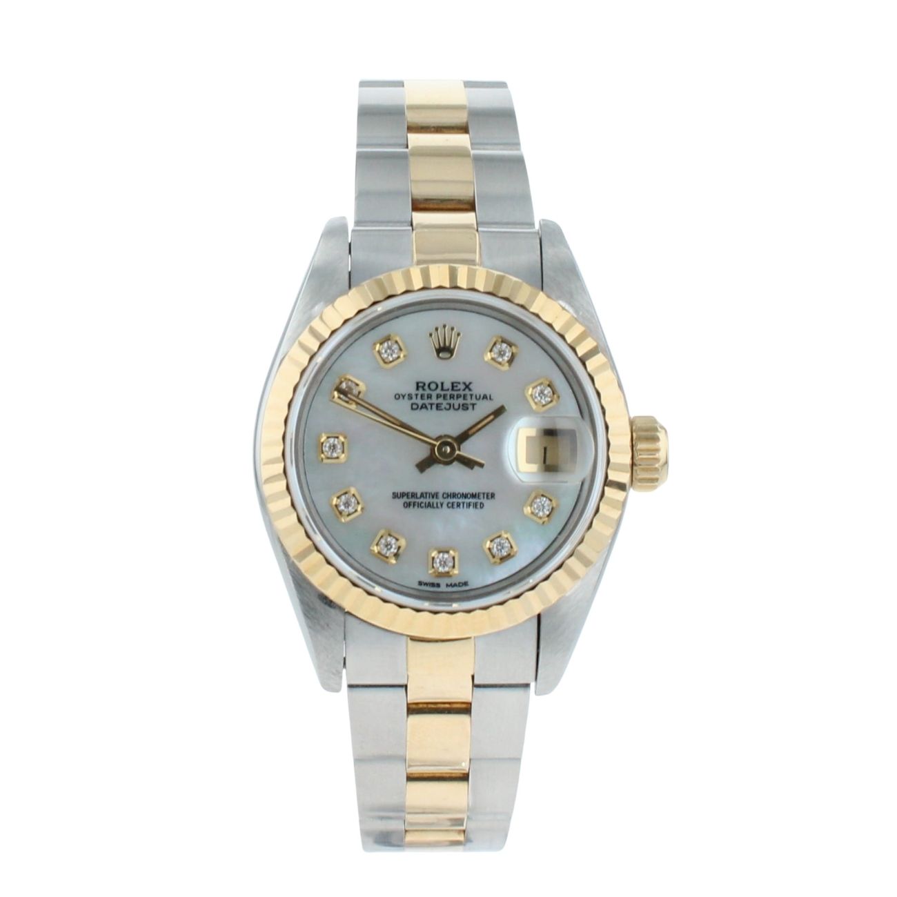 Rolex Custom Datejust Pre Owned Watch Ref 69173