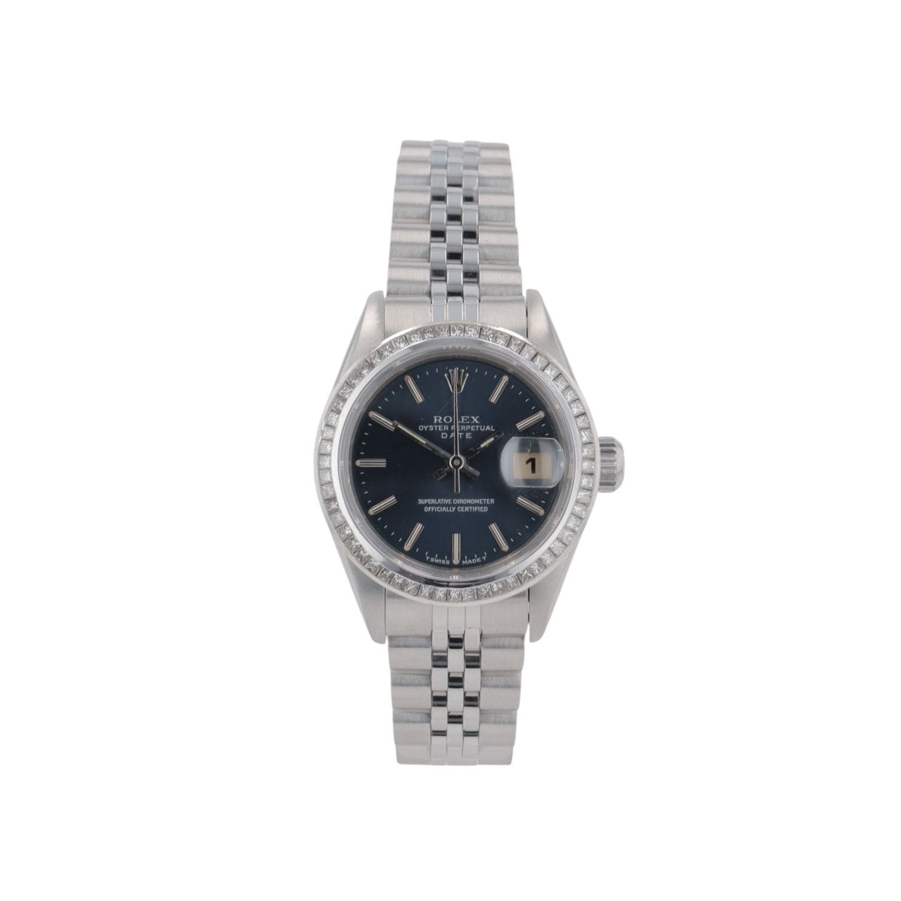 Rolex Custom Oyster Perpetual Date Pre Owned Watch Ref 69174