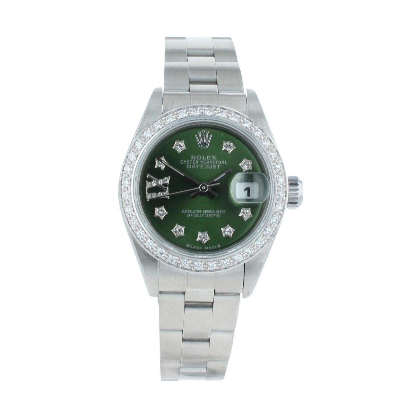 Rolex Custom Oyster Perpetual Date Pre Owned Watch Ref 79160
