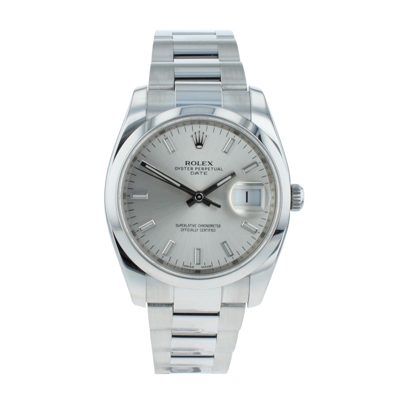 Rolex Oyster Perpetual Date Pre Owned Watch Ref 115200