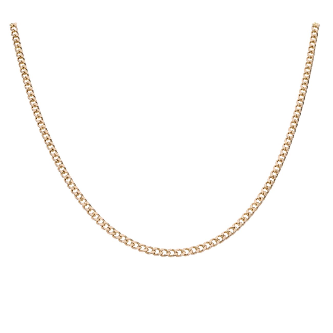 9ct Yellow Gold Curb Chain 20"