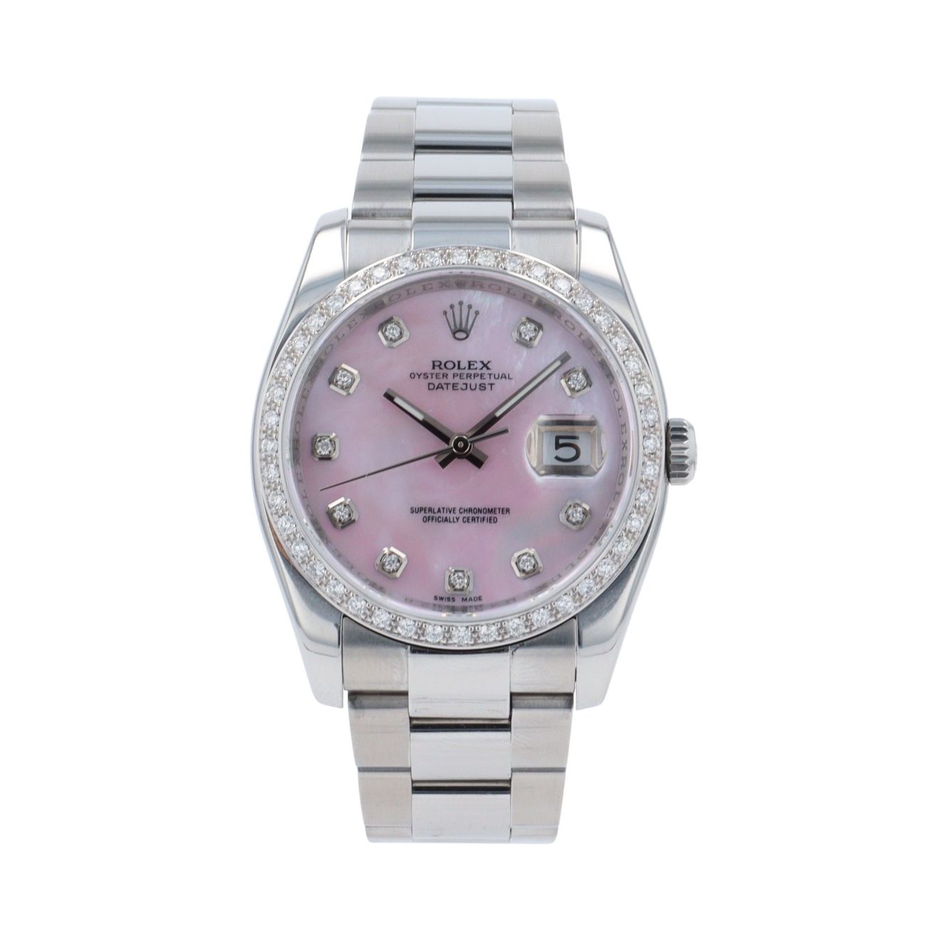 Rolex Custom Datejust Pre Owned Watch Ref 116200
