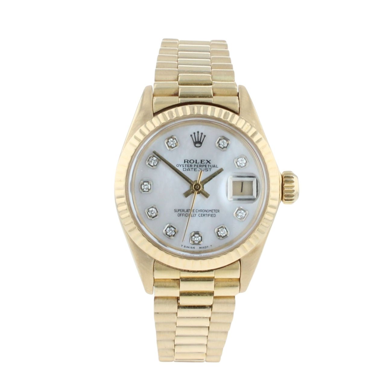 Rolex Custom Datejust Pre Owned Watch Ref 6917