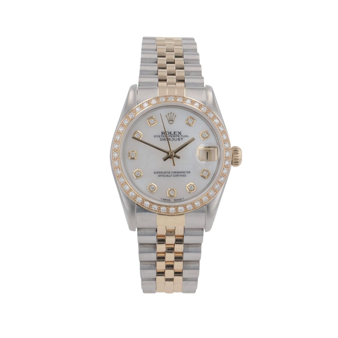 Rolex Custom Datejust Pre Owned Watch Ref 68273