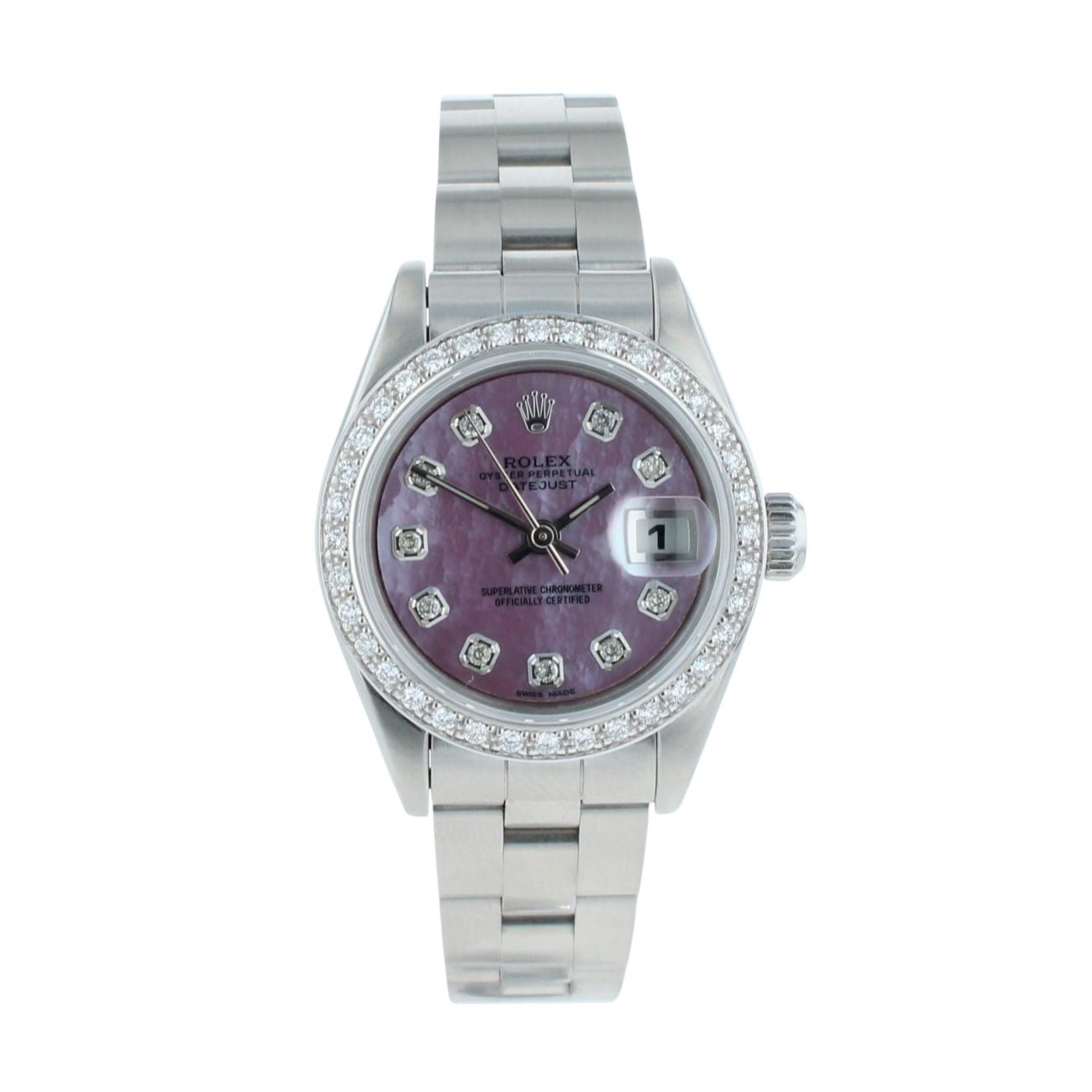 Rolex Custom Oyster Perpetual Date Pre Owned Watch Ref 61960