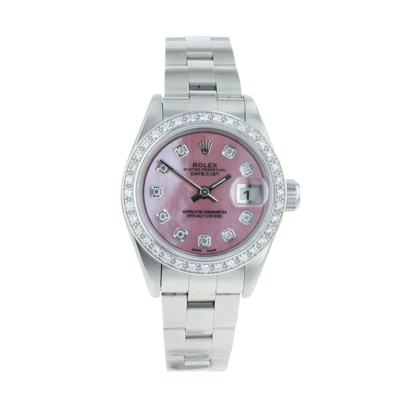 Rolex Custom Oyster Perpetual Date Pre Owned Watch Ref 69160