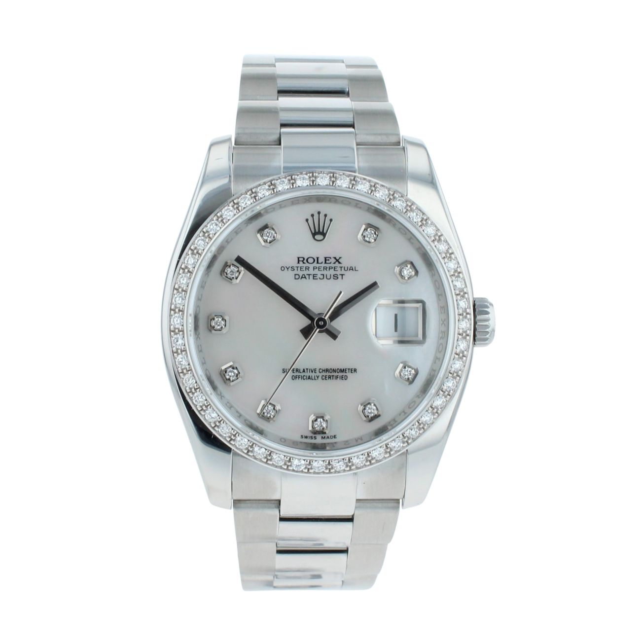 Rolex Custom Datejust Pre Owned Watch Ref 116200