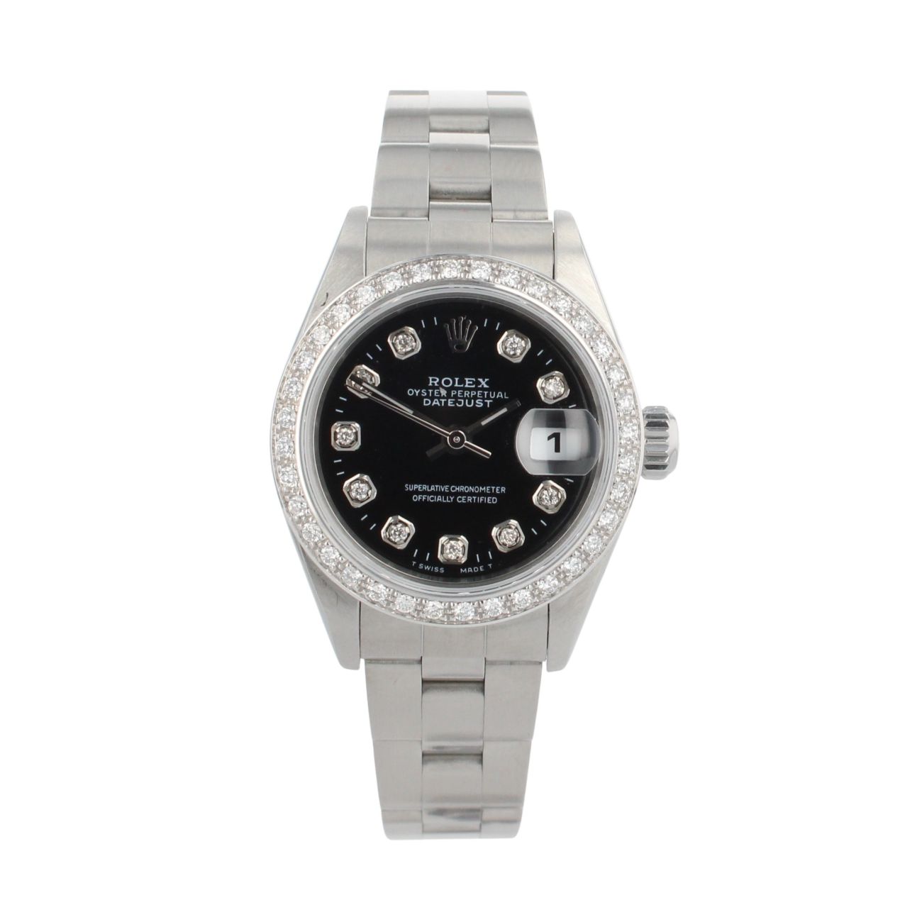 Rolex Custom Oyster Perpetual Date Pre Owned Watch Ref 79160