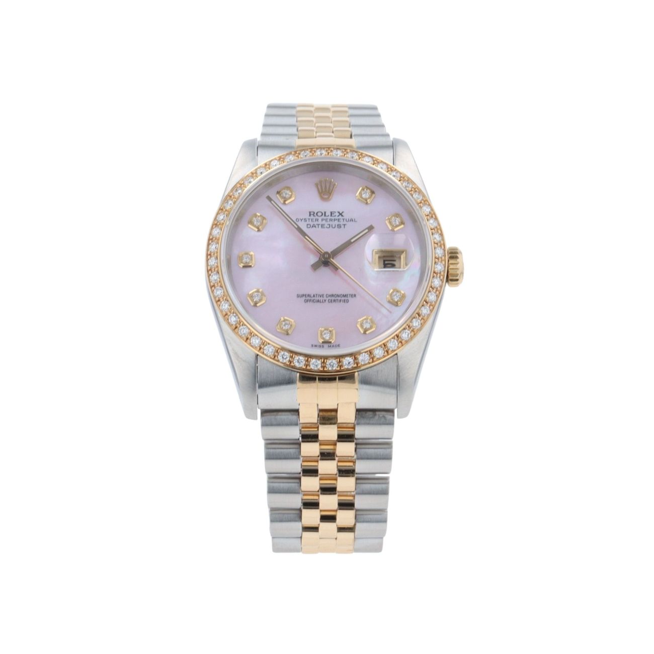 Rolex Custom Datejust Pre Owned Watch Ref 16233