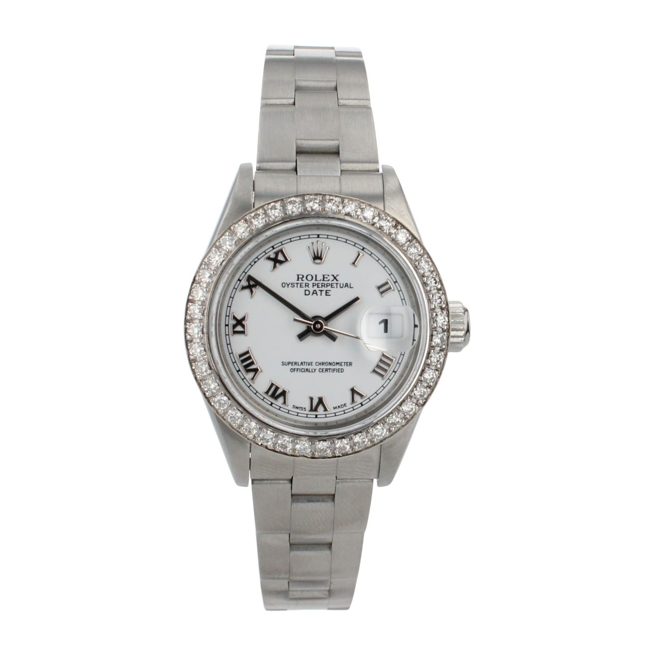 Rolex Custom Oyster Perpetual Date Pre Owned Watch Ref 79160