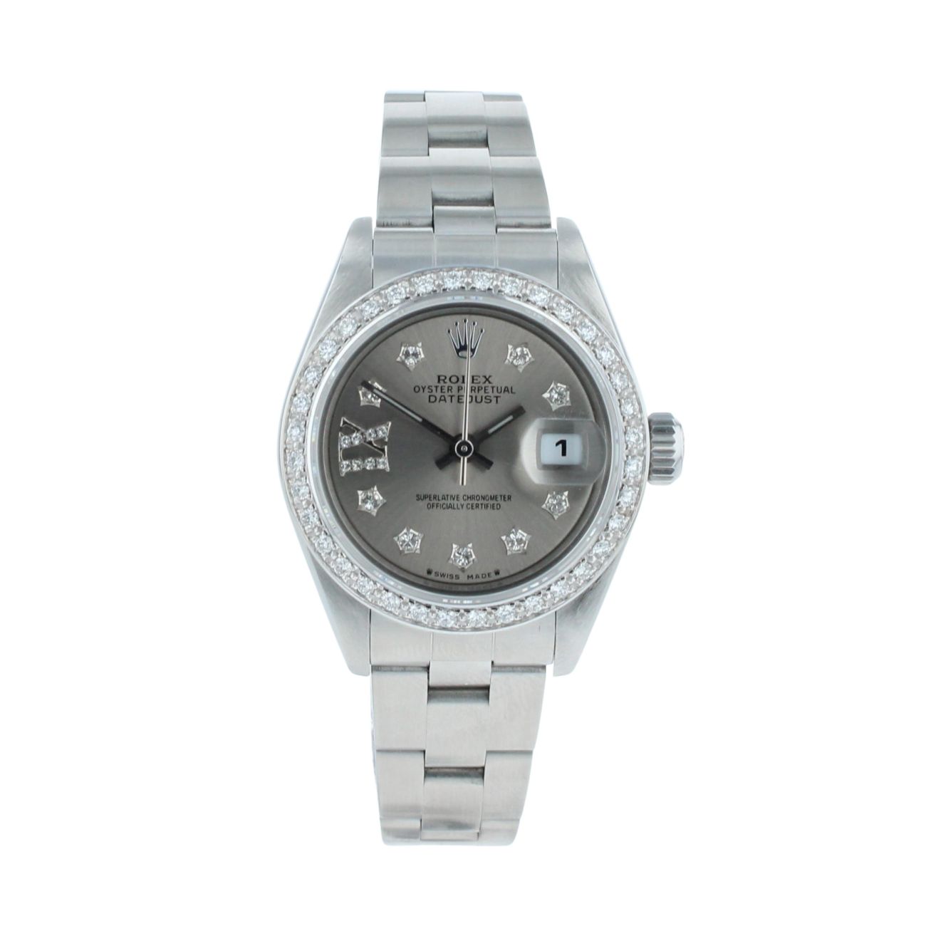Rolex Custom Oyster Perpetual Date Pre Owned Watch Ref 79190