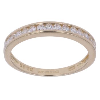 14ct Yellow Gold Cubic Zirconia Eternity Ring