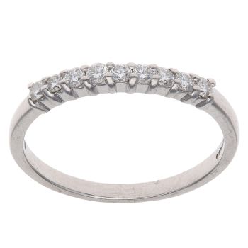 Platinum 0.25ct Brilliant Cut Diamond Half Eternity Ring
