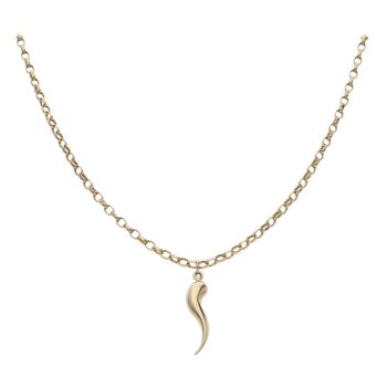 9ct Yellow Gold Horn Of Plenty Pendant and Chain 20"