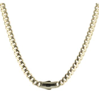 14ct Yellow Gold Monaco Classic Plain Lock Curb Chain 18"