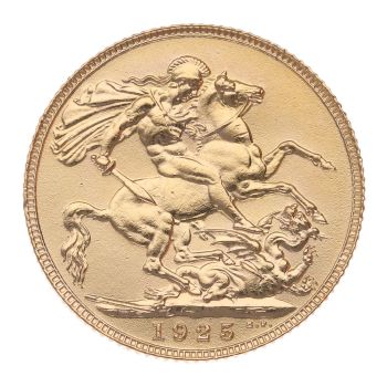 1925 George V Small Head UK Full Sovereign Coin