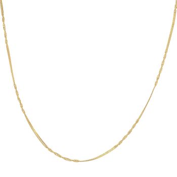 22ct Yellow Gold Double Twist Box Chain 16"