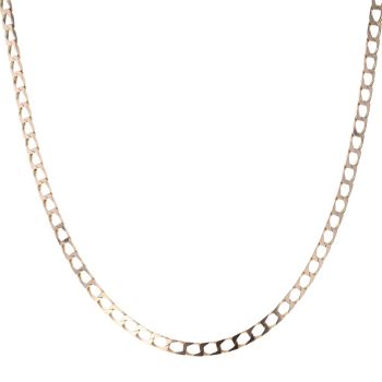 9ct Yellow Gold Square Curb Chain 22"