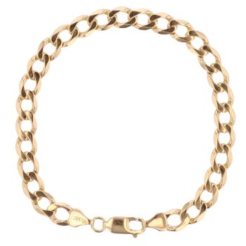 9ct Yellow Gold Curb Bracelet 8"